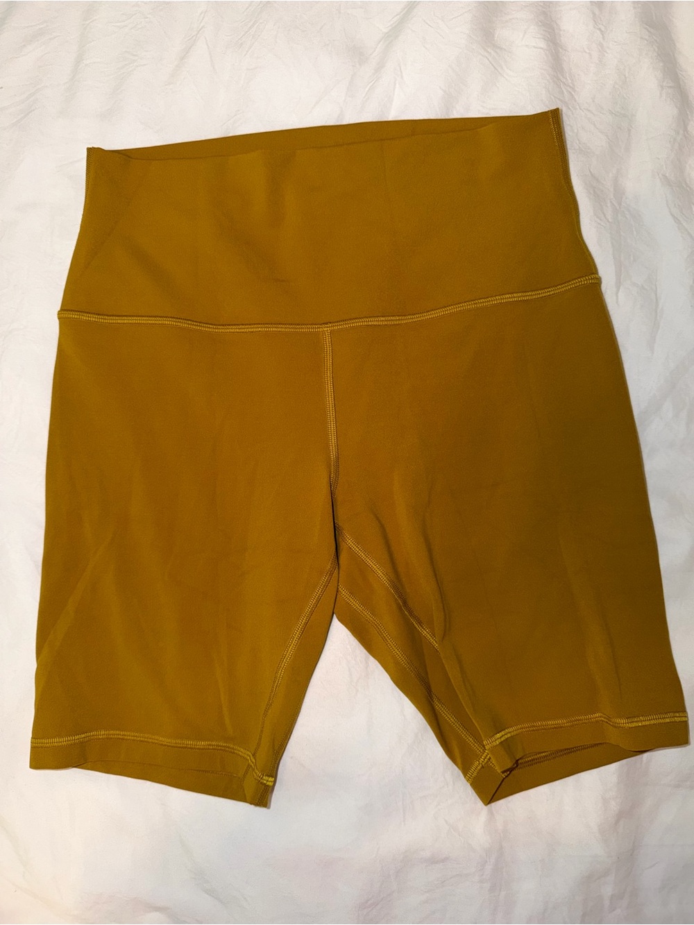 lululemon athletica High-Rise Bike Shorts in Mustard Gold